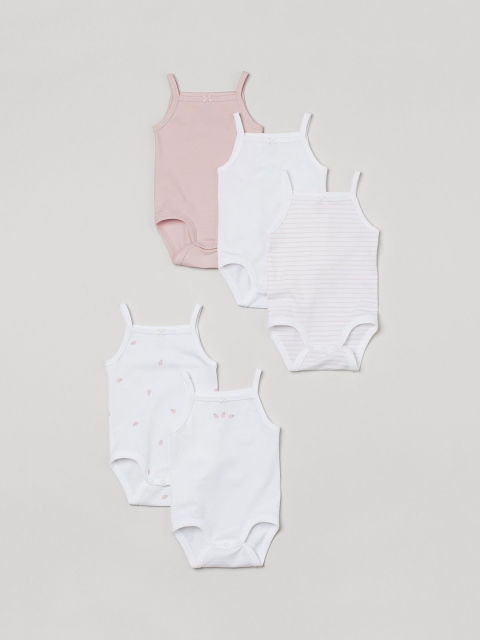 

H&M Infant Kids 5-pack Sleeveless Bodysuits, Multi