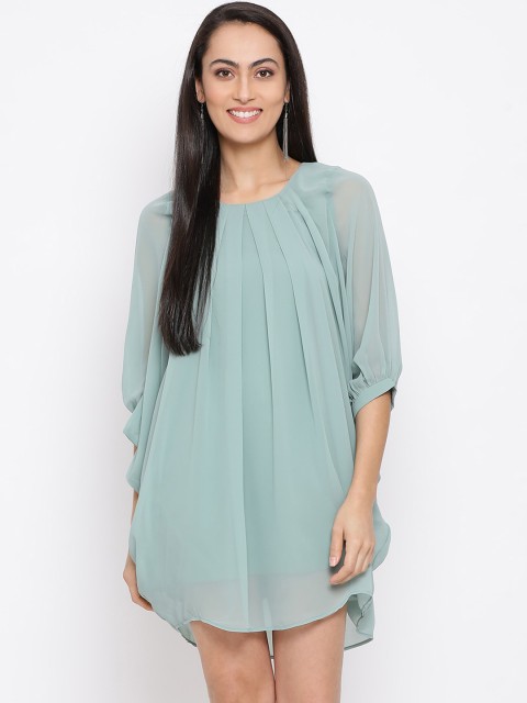 

ALL WAYS YOU Women Green Solid A-Line Dress