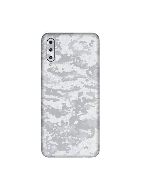 

Trendy Skins Silver-Toned & White Shadow Pattern Samsung Galaxy A70s Phone Skin
