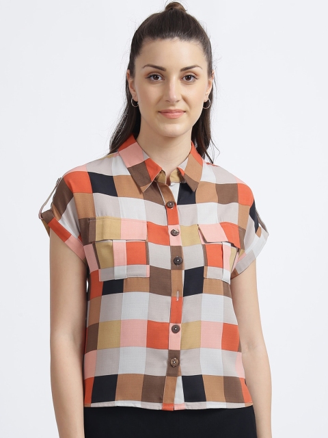 

Zink London Women Multicoloured Regular Fit Printed Casual Shirt, Multi