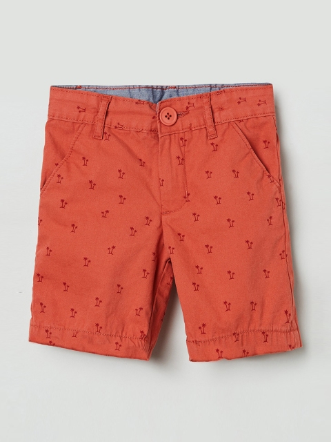 

max Boys Rust Printed Regular Fit Regular Shorts