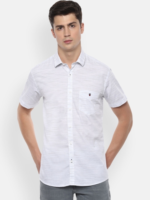 

Louis Philippe Sport Men White Slim Fit Striped Casual Shirt