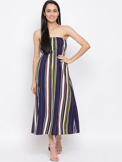 

ALL WAYS YOU Women Multicoloured Striped Maxi Dress, Multi