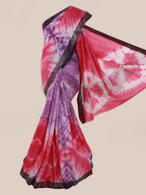 

Pothys Multicoloured Printed Linen Blend Saree, Multi