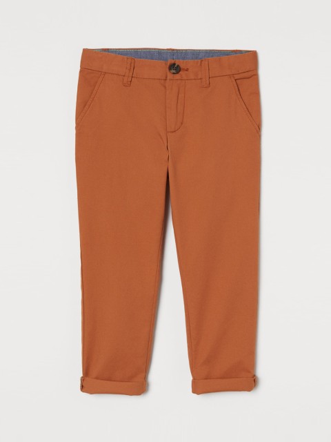 

H&M Boys Rust Brown Cotton Chinos