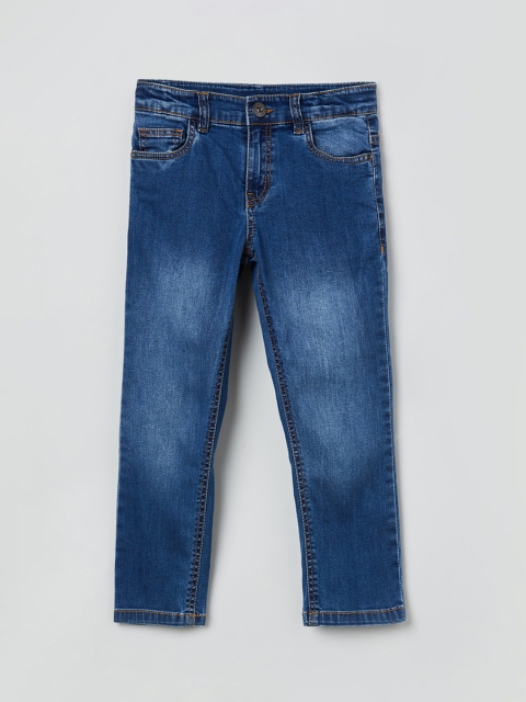 

max Boys Blue Regular Fit Mid-Rise Clean Look Jeans