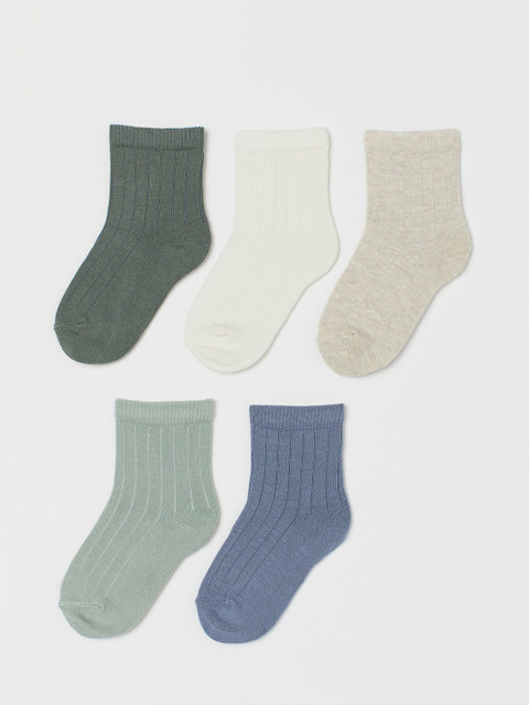 

H&M Infant Kids 5-Pack Socks, White
