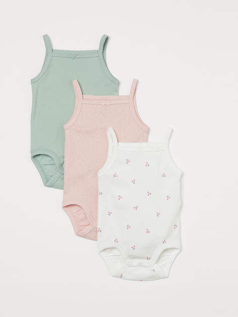 

H&M 3-pack sleeveless bodysuits, White