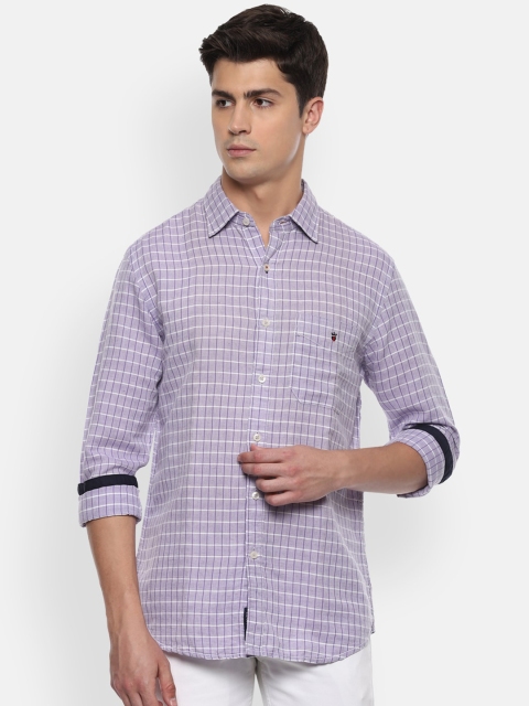 

Louis Philippe Sport Men Purple Slim Fit Checked Casual Shirt