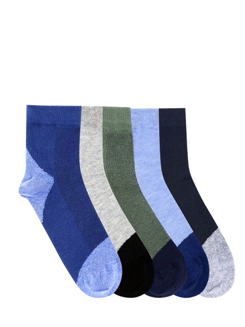 

Mustang Men Pack Of 5 Patterned Above Ankle-Length Socks, Blue