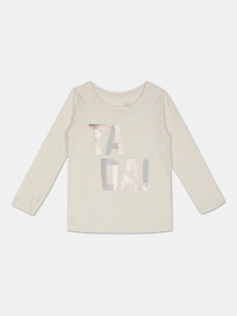 

GAP White Embellished Regular Crop Top