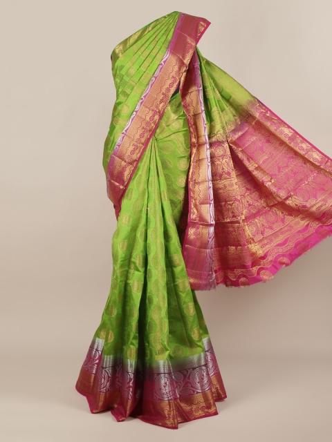 

Pothys Green Woven Design Jute Silk Saree