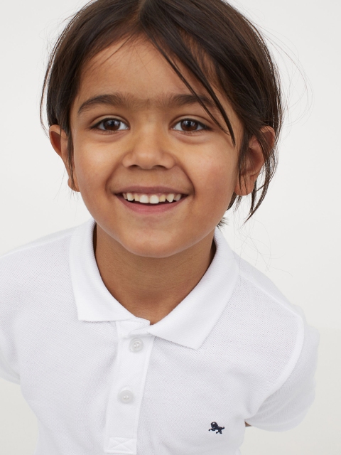 H&M Boys White & Blue 2-pack Cotton Polo Shirts
