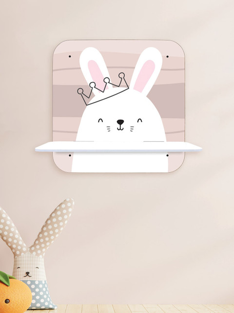 

RANDOM Pink & White MDF Basic Wall Shelf