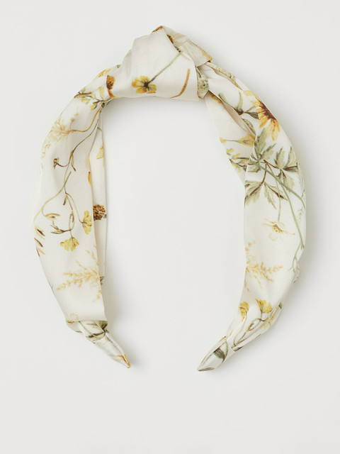 

H&M Women White Knot-Detail Alice Band