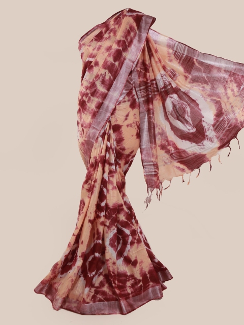 

Pothys Multicoloured Printed Linen Blend Saree, Multi