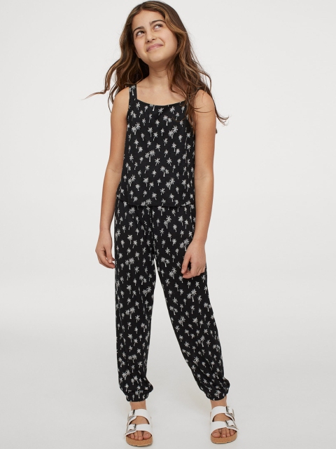 

H&M Girls Black & White Patterned Jumpsuit