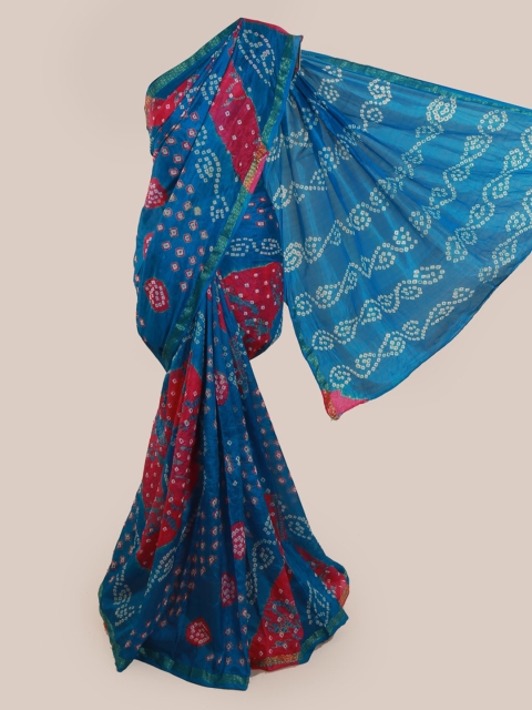 

Pothys Blue & Pink Art Silk Printed Saree