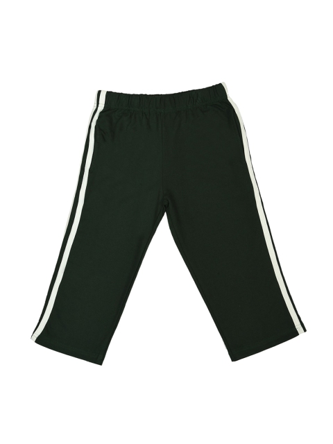 

ORANGE PUMPKKIN Boys Olive Green Solid Slim Fit Regular Shorts