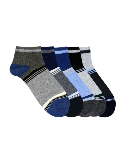 

Mustang Men Pack Of 5 Patterned Above Ankle-Length Socks, Grey