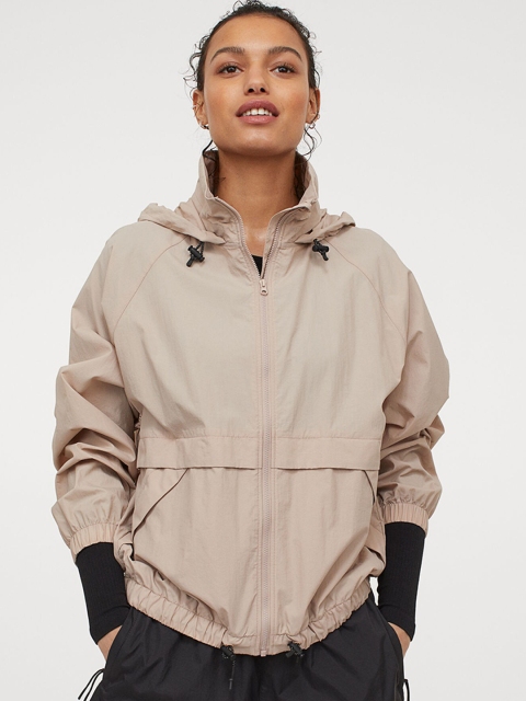

H&M Womens Beige Windproof running jacket