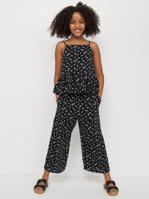 

H&M Girls Black & White Printed 2-Piece Set