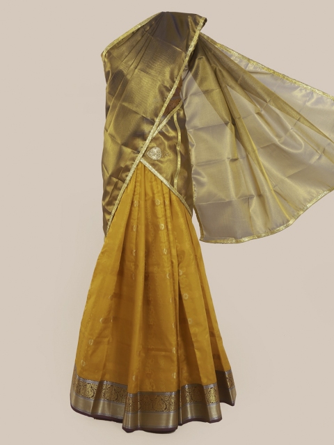 

Pothys Gold-Toned Woven Design Tissue Saree