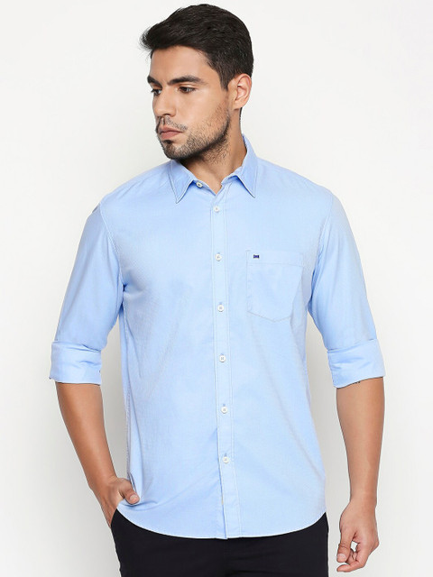

Basics Men Blue Slim Fit Solid Casual Shirt