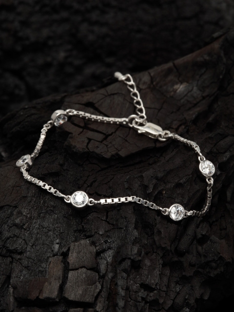 

Clara 92.5 Sterling Silver Rhodium-Plated Silver-Toned Link Bracelet