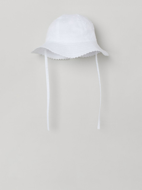 

H&M Unisex White Solid Cotton sun hat
