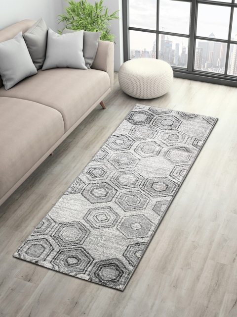 

SPACES Grey Geometric 2700 GSM Floor Rug