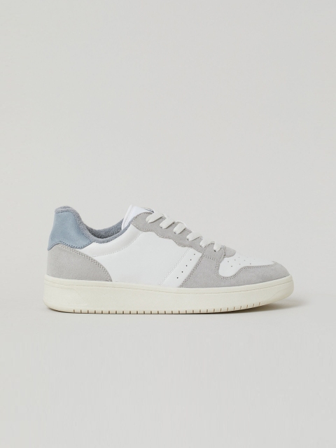 

H&M Women White & Grey Colourblocked Trainers