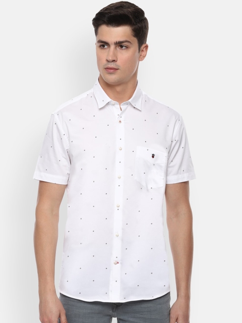 

Louis Philippe Sport Men White Slim Fit Printed Casual Shirt