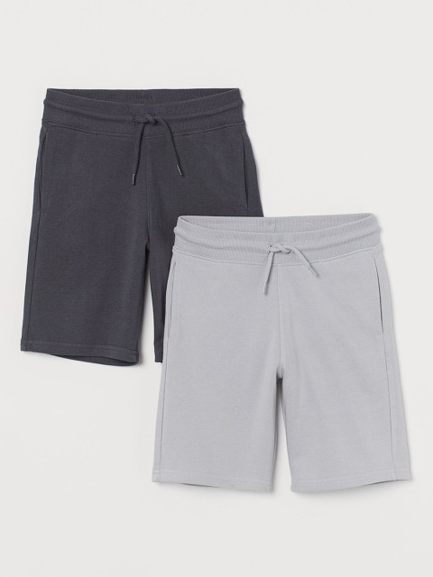 

H&M Boys 2-Pack Sweatshirt Shorts, Grey