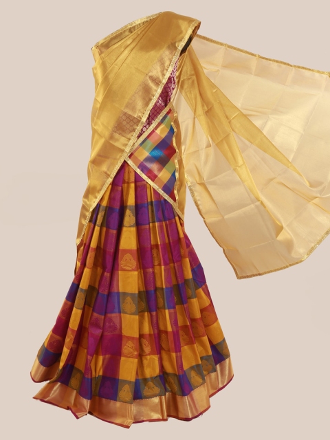 

Pothys Multicoloured Woven Design Tissue Traditional Half Saree, Multi