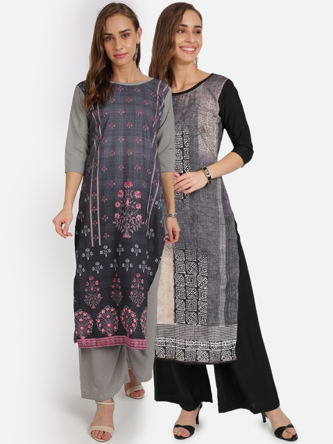 

Florence Women Pack of 2 Multicoloured Printed Kurti with Palazzos, Multi