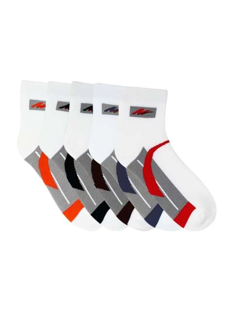 

Mustang Men Pack Of 5 Patterned Above Ankle-Length Socks, White