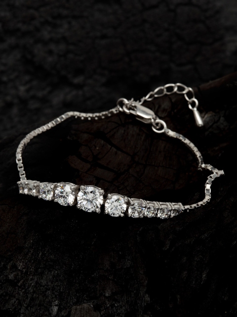 

Clara Silver-Toned Bracelet Rhodium-Plated Link Bracelet