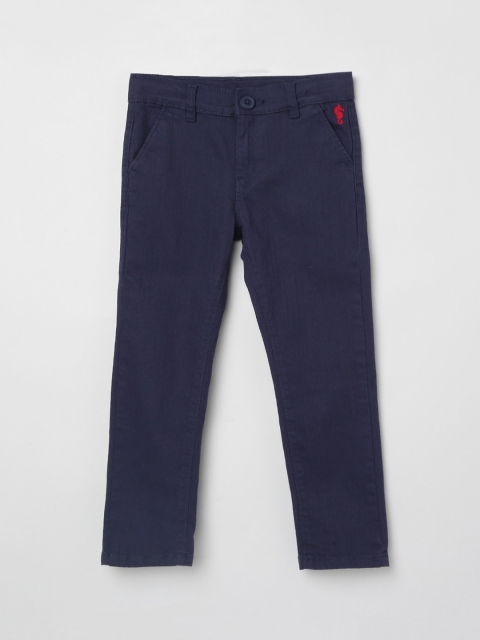 

max Boys Blue Regular Fit Solid Chinos