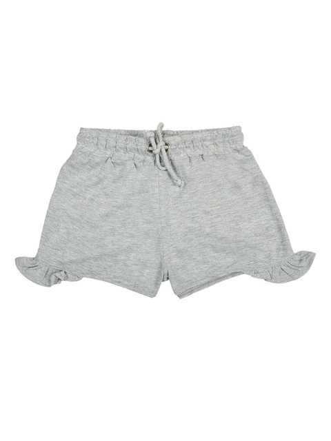 

ORANGE PUMPKKIN Girls Grey Solid Regular Shorts