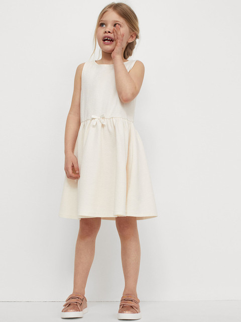 

H&M Girls White Textured Dress