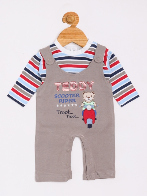 

Olio Kids Boys Multicoloured Striped T-shirt with Trousers, Multi