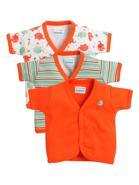 

BUMZEE Infant Kids Pack Of 3 Jhablas, Orange