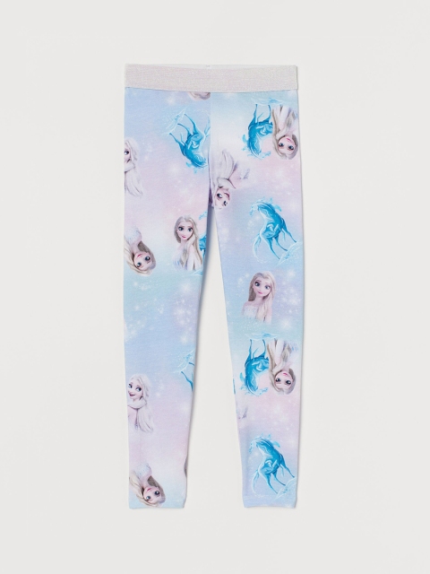 

H&M Girls Blue Printed Leggings