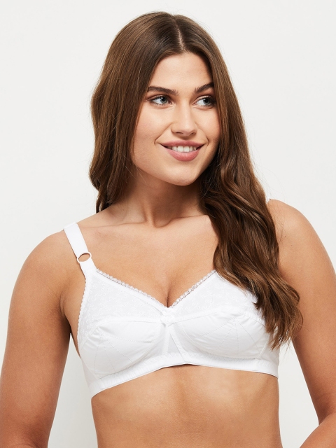 

max White Solid Non-Wired Non Padded Everyday Bra