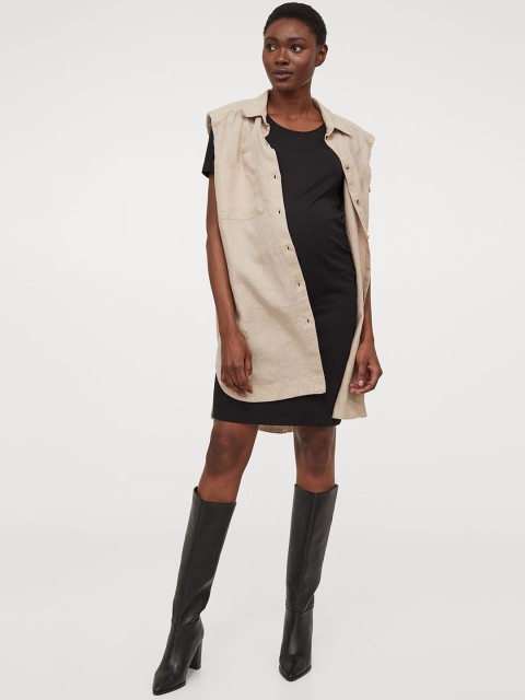 

H&M Women MAMA Black Cotton Dress