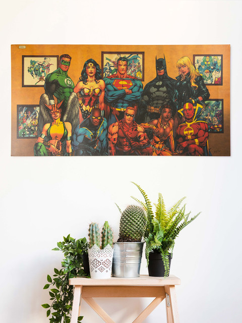 

Bigsmall Multicoloured DC Superheroes Poster Wall Art, Multi