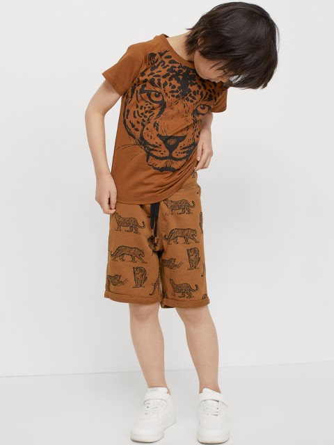 

H&M Boys Brown & Black 2-Piece Printed Set