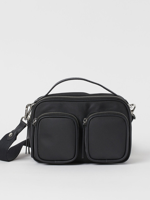 

H&M Women Black Solid Shoulder bag