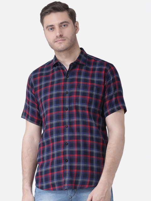 

Zeal Men Blue Regular Fit Checked Casual Shirt